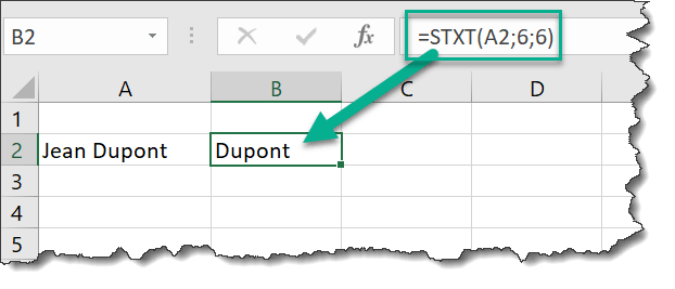 Extraire Une Chaine De Caractère Excel Excel Extraire Texte à Partir D Un Caractère - Exemple de Texte